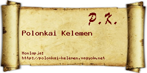 Polonkai Kelemen névjegykártya